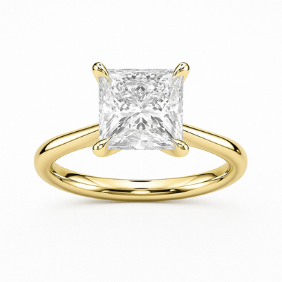 Classic Princess Solitaire Ring