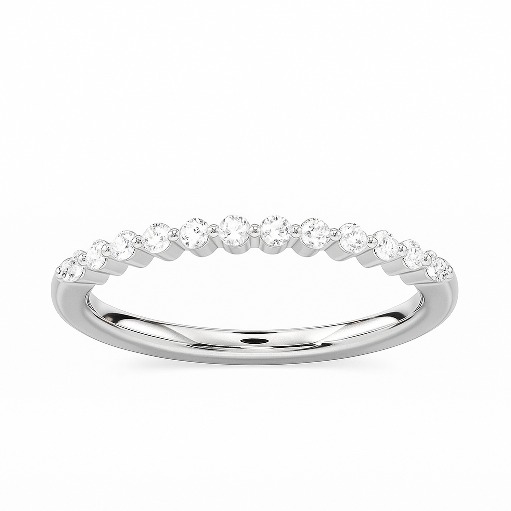White Gold Half-Eternity Band