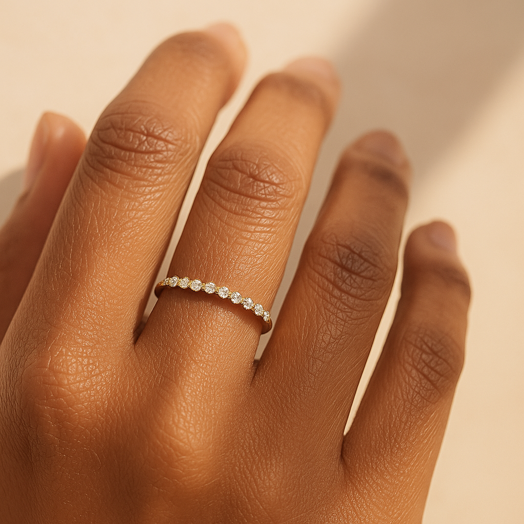 White Gold Half-Eternity Band