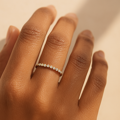 White Gold Half-Eternity Band