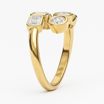 Emerald Round Radiance Ring