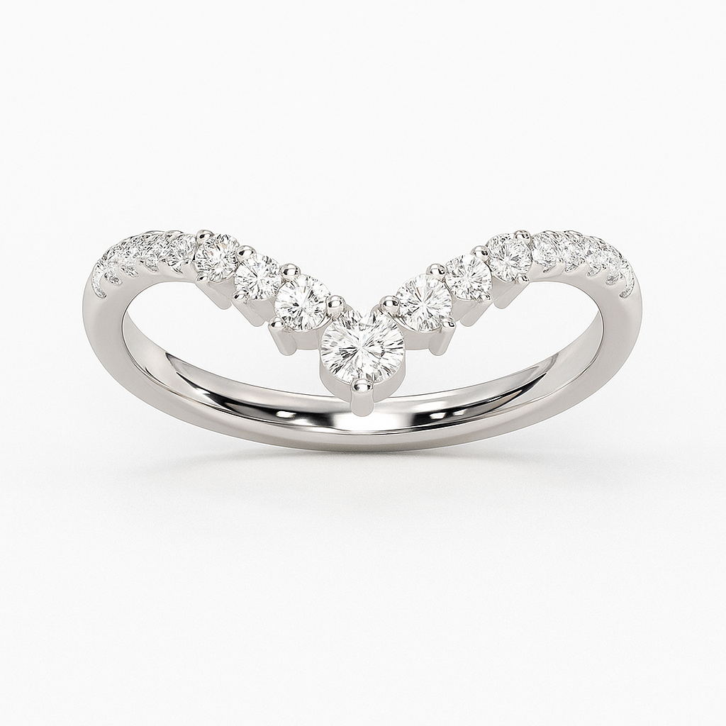 V-shape Diamond Vanki Ring