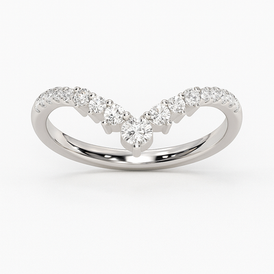 V-shape Diamond Vanki Ring