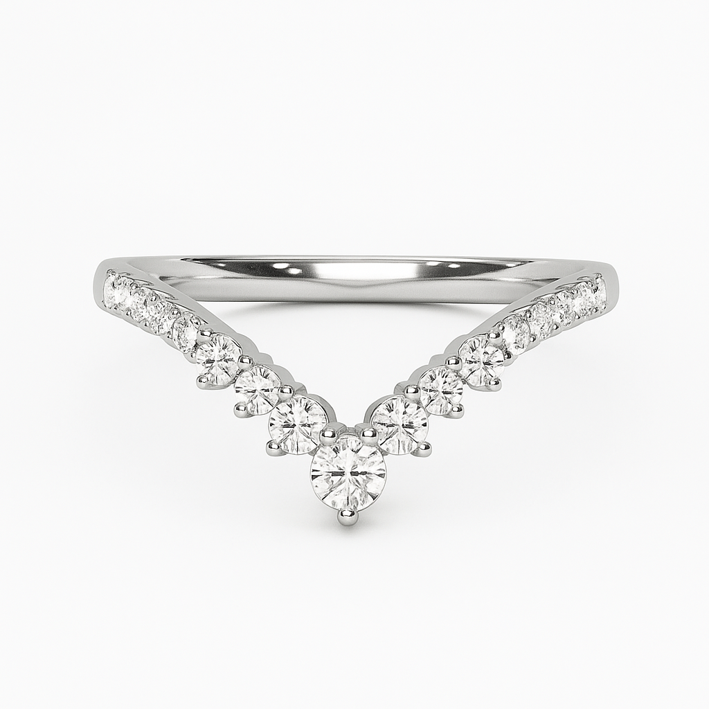 V-shape Diamond Vanki Ring