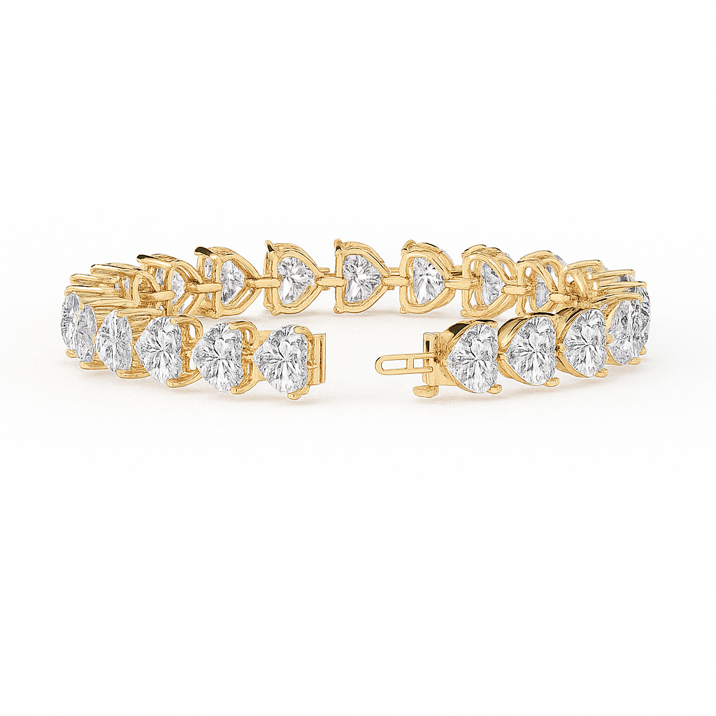 Heart Shape Tennis Bracelet