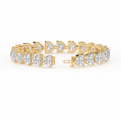 Heart Shape Tennis Bracelet