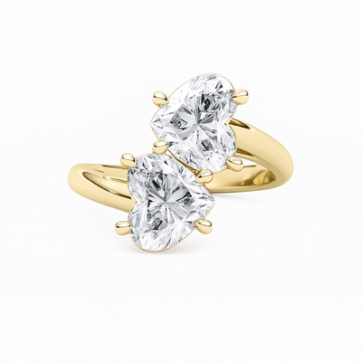 Twin Heart Diamond Ring