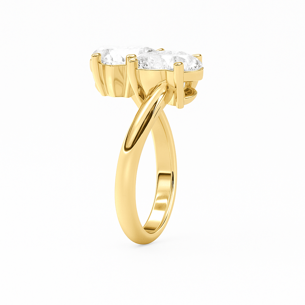 Twin Heart Diamond Ring
