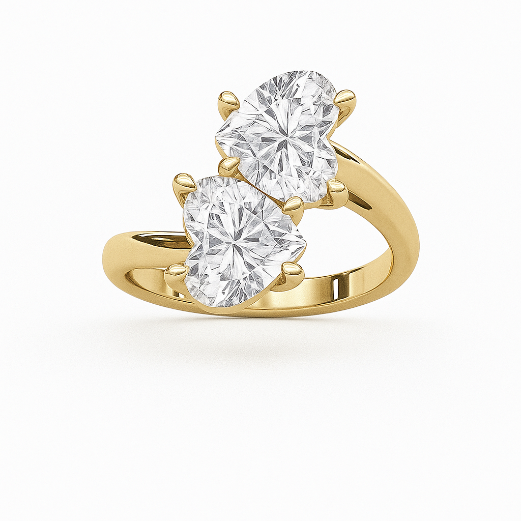 Twin Heart Diamond Ring