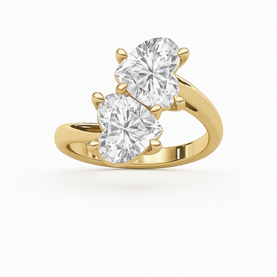 Twin Heart Diamond Ring