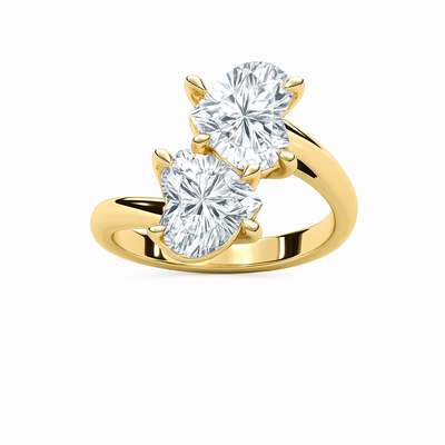 Twin Heart Diamond Ring