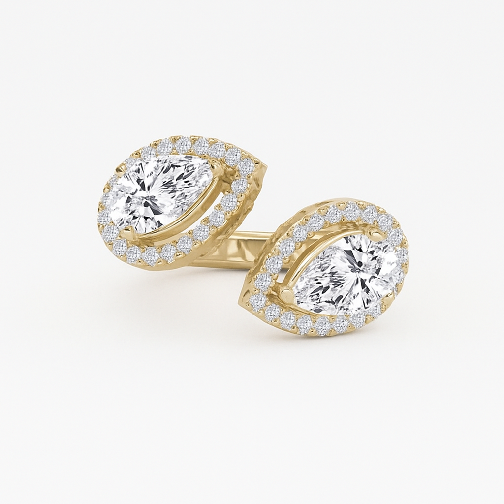 Duo Pear Diamond Ring