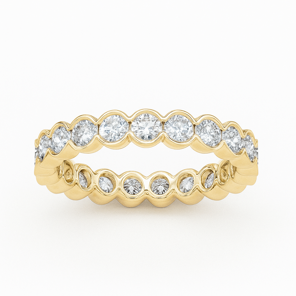 Round Bezel Eternity Band