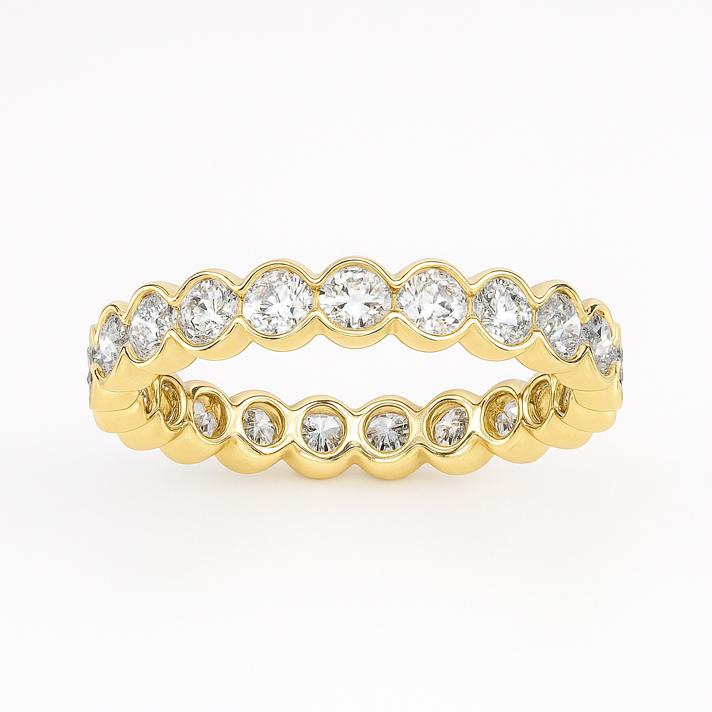 Round Bezel Eternity Band