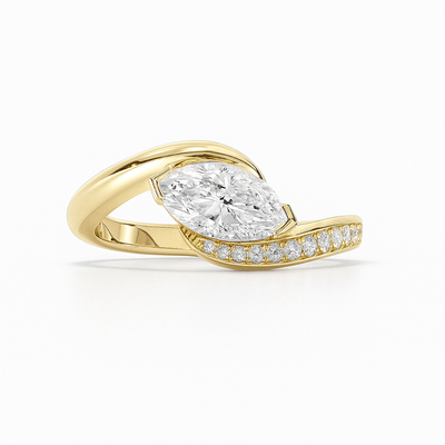 Marquise Solitaire Diamond Ring