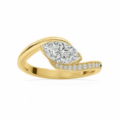 Marquise Solitaire Diamond Ring