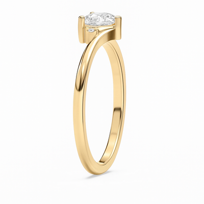 Marquise Solitaire Diamond Ring