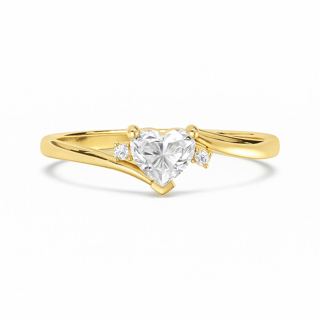Amora Heart Solitaire Ring