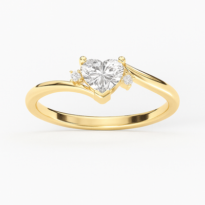Amora Heart Solitaire Ring