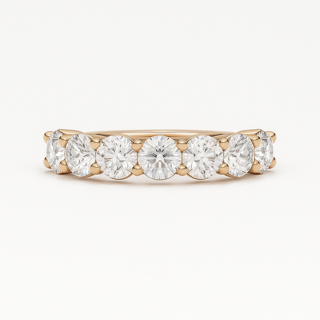 Radiant Seven Diamond Ring