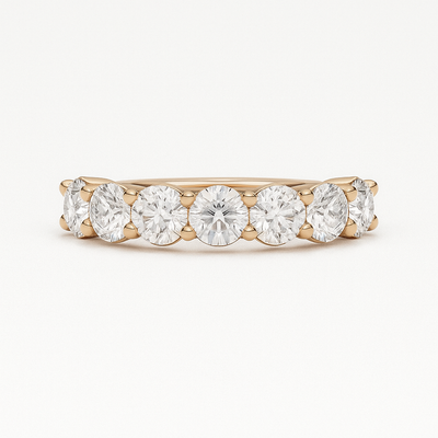 Radiant Seven Diamond Ring