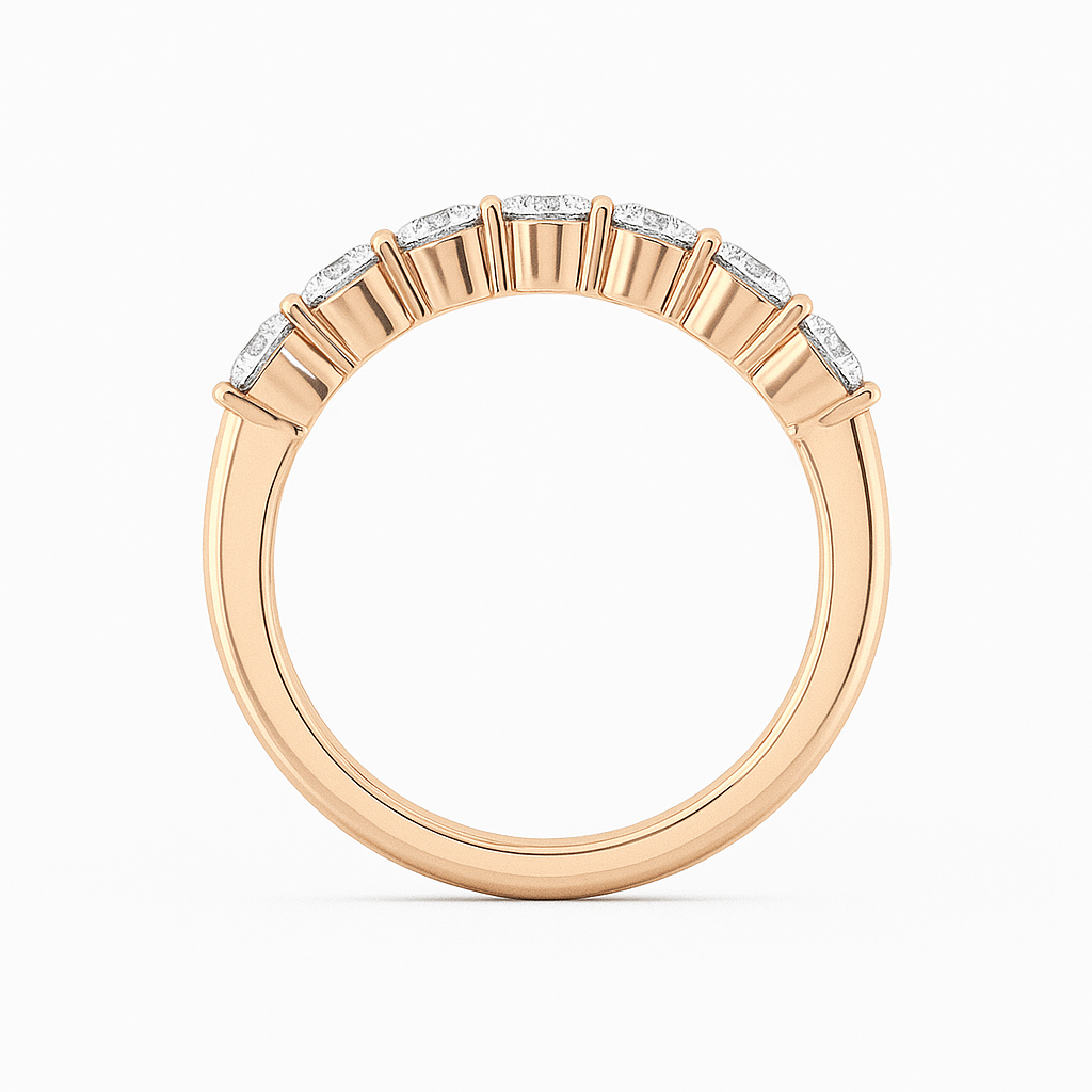 Radiant Seven Diamond Ring