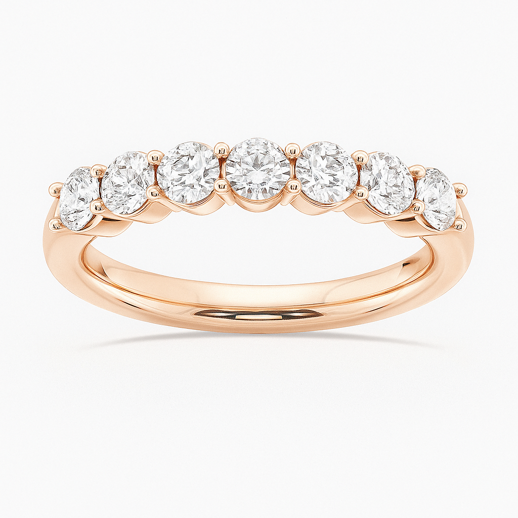 Radiant Seven Diamond Ring