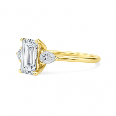 Emerald-Pear Solitaire Ring