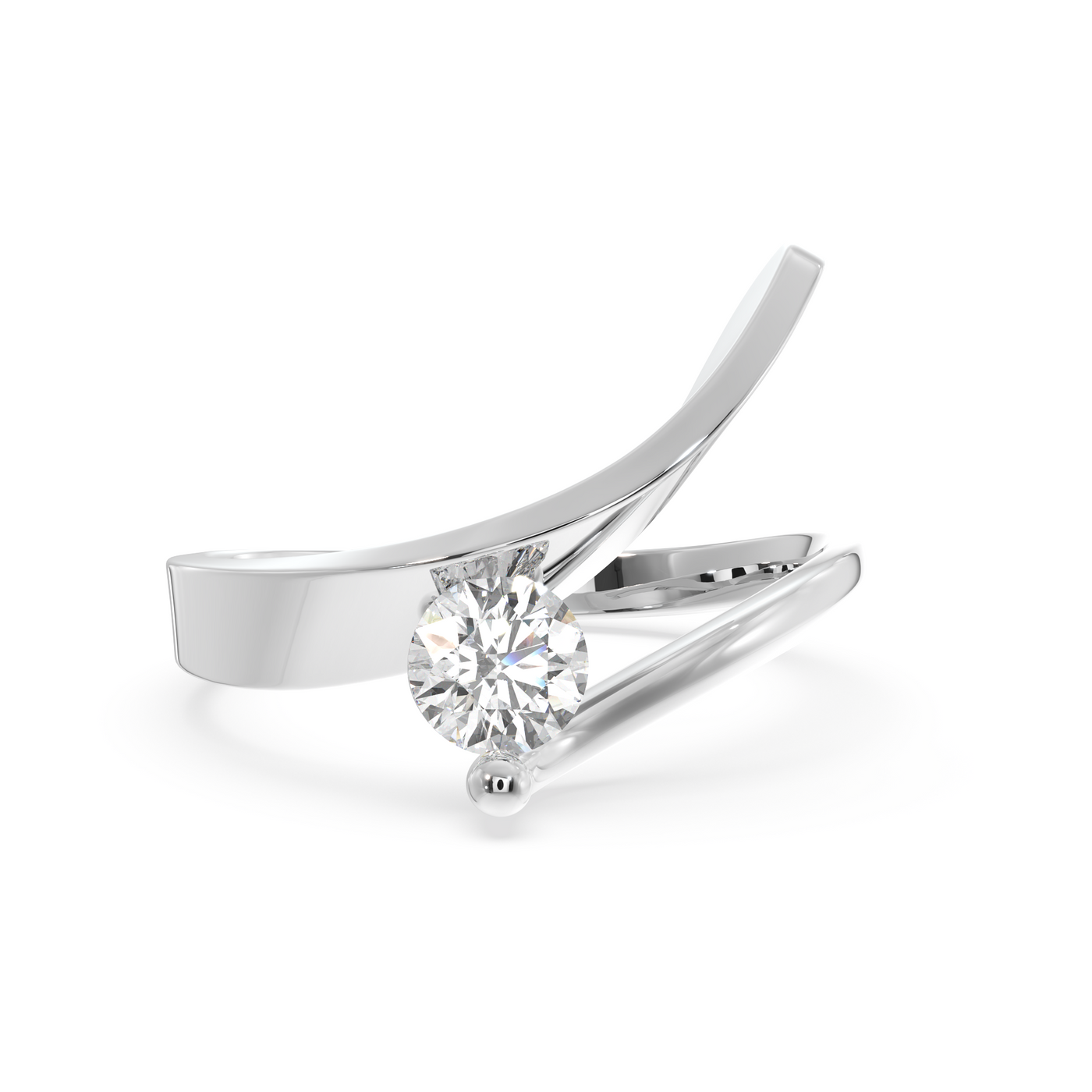 SY Women's Ring in Platinum, Modern Diamond