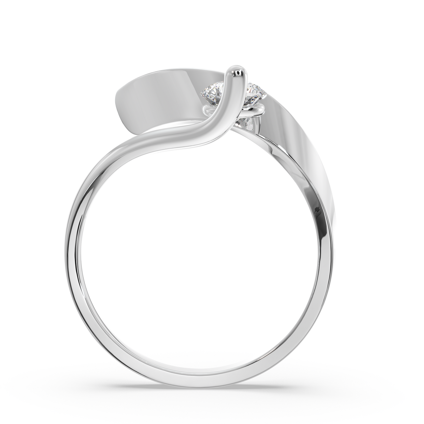 SY Women's Ring in Gold, Modern Diamond