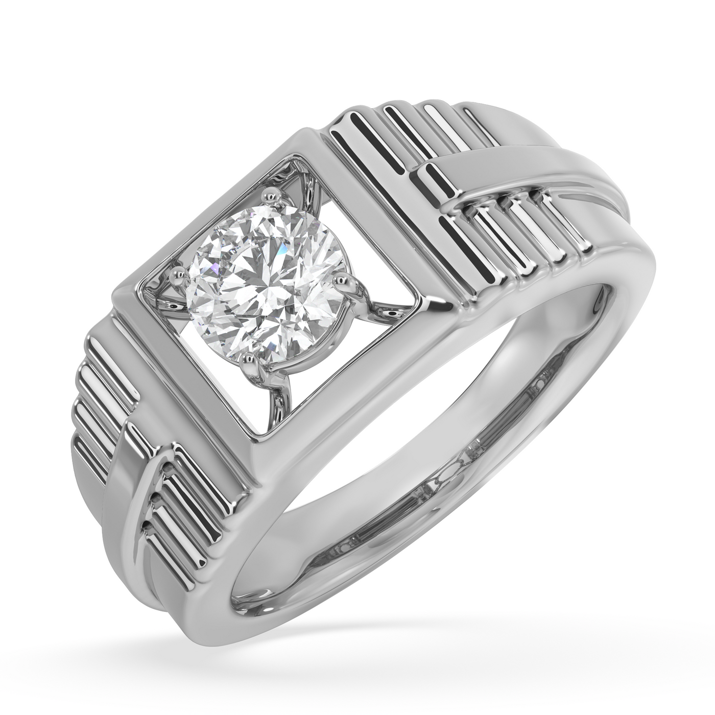 SY Women's Ring in Platinum, Prong Solitaire Ring