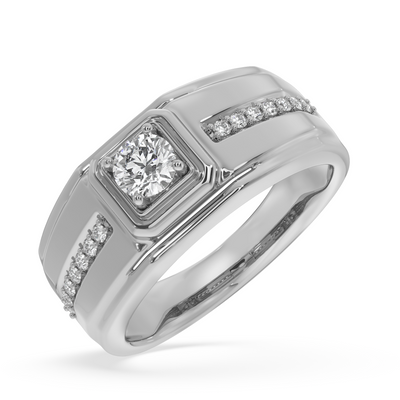 SY Men's Ring in Gold,  Solitaire Band