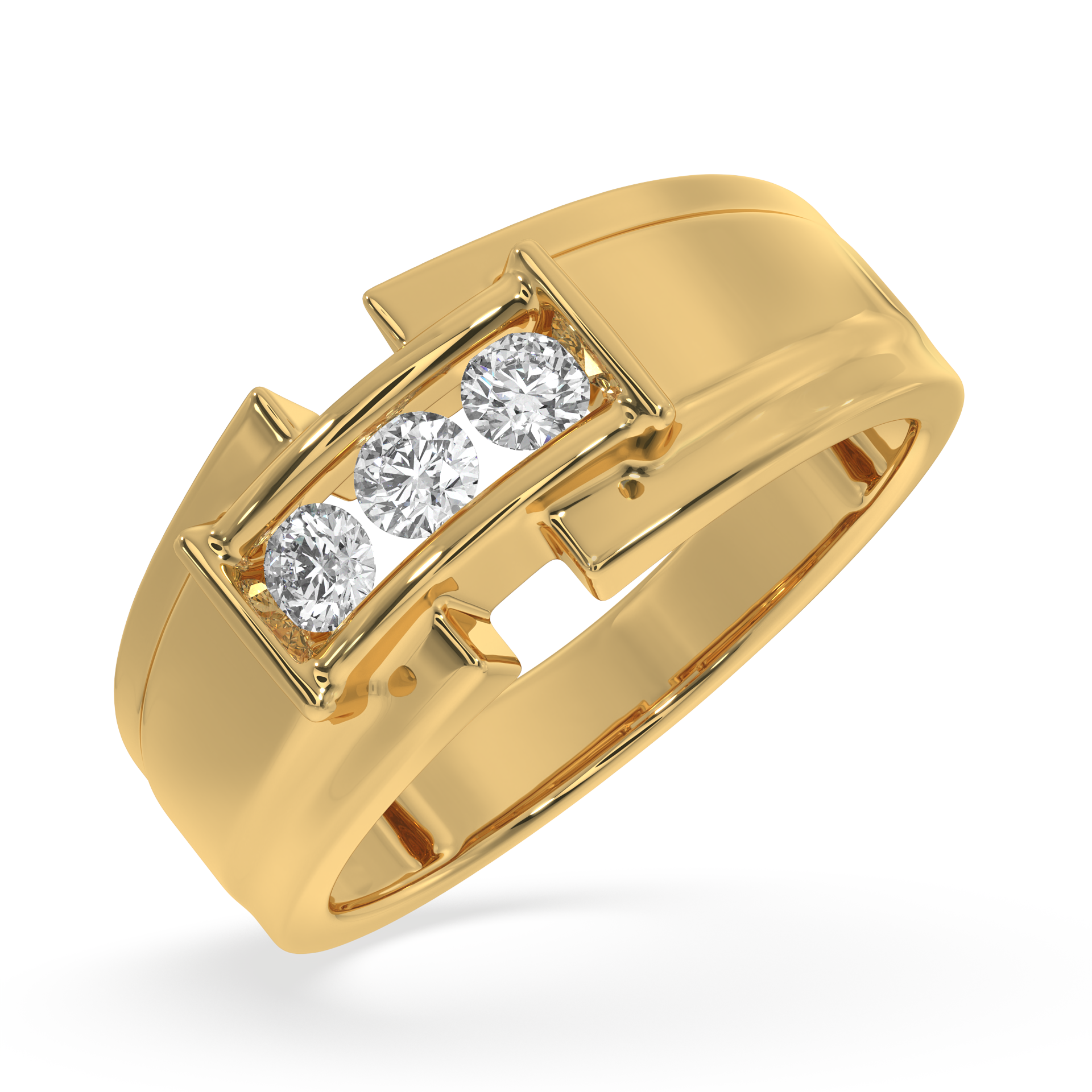 SY Men's Ring in Gold, Gentleman's Trinity – SYNDIORA