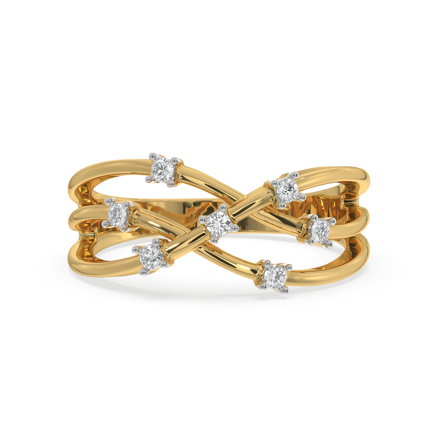 SY Women's Ring in Gold, Whispering Winds Diamond