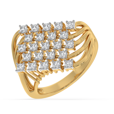 SY Women's Ring in Gold, Solitary Sparkler