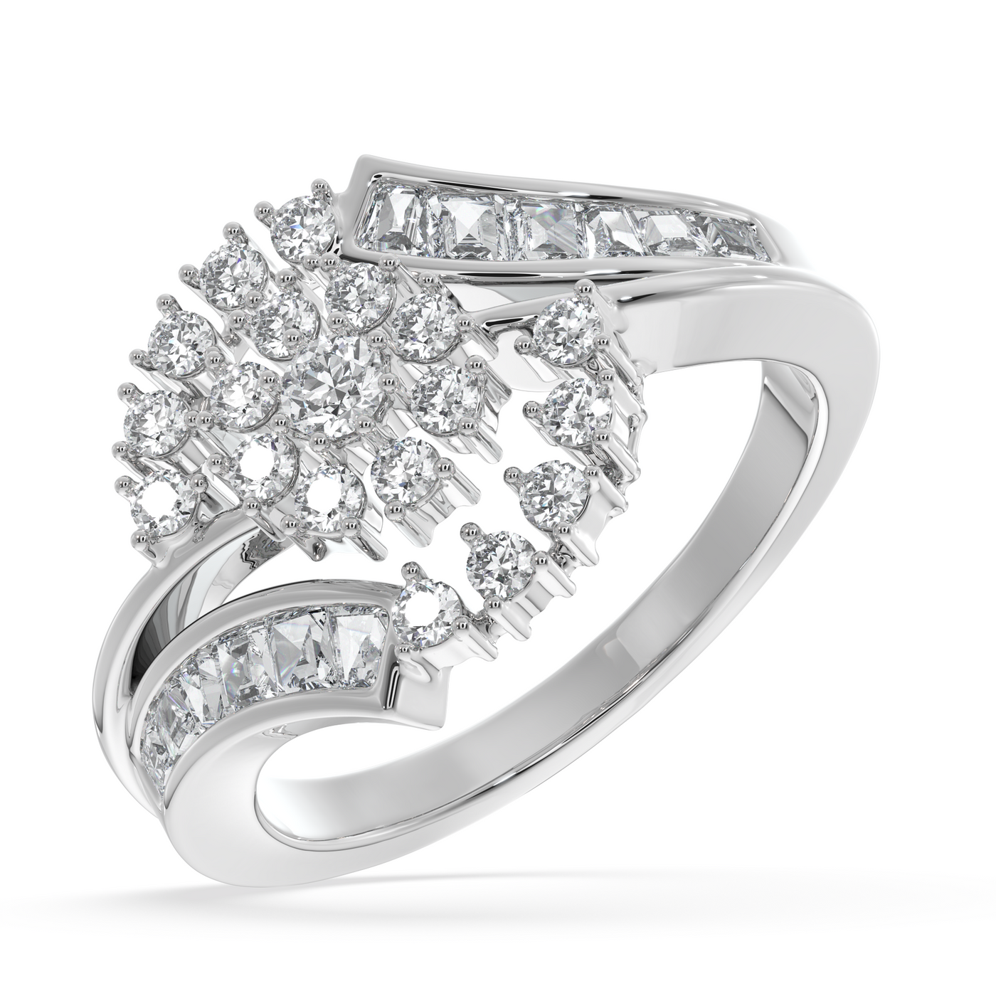 SY Women's Ring in Platinum, Enchanted Bloom