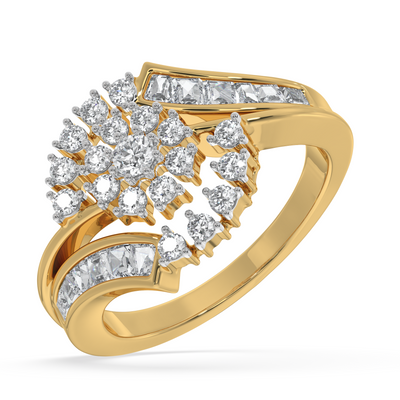 SY Women's Ring in Gold, Enchanted Bloom