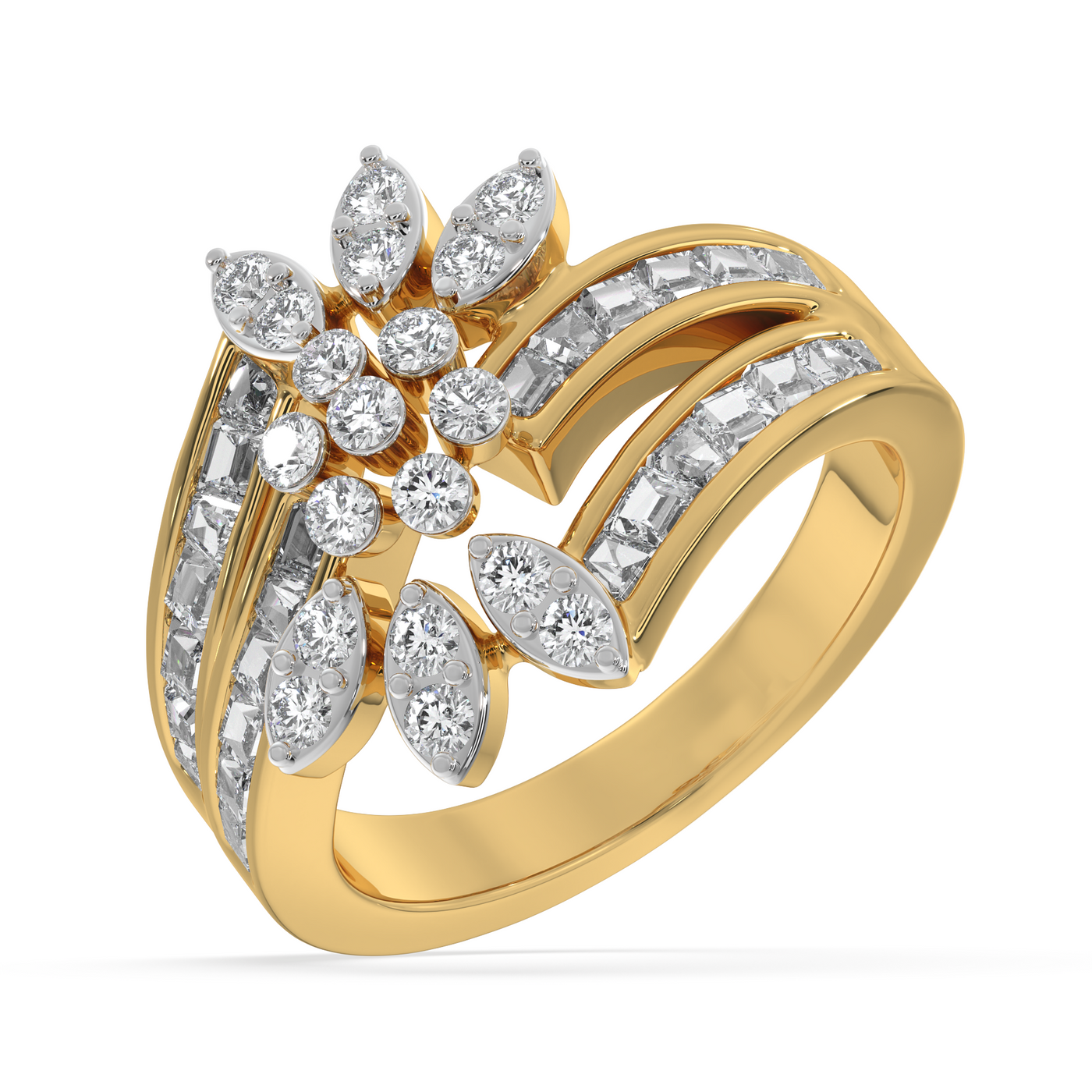 SY Women's Ring in Gold, Petal Perfection