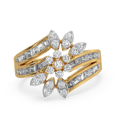 SY Women's Ring in Gold, Petal Perfection