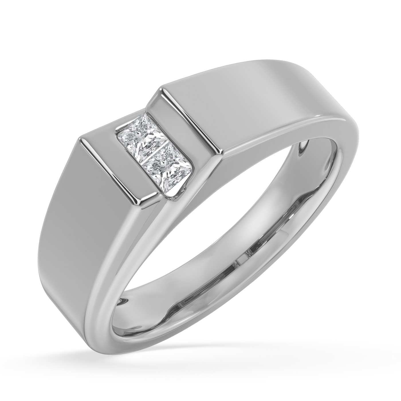 SY Men's Ring in Platinum, Masterpiece of Simplicity