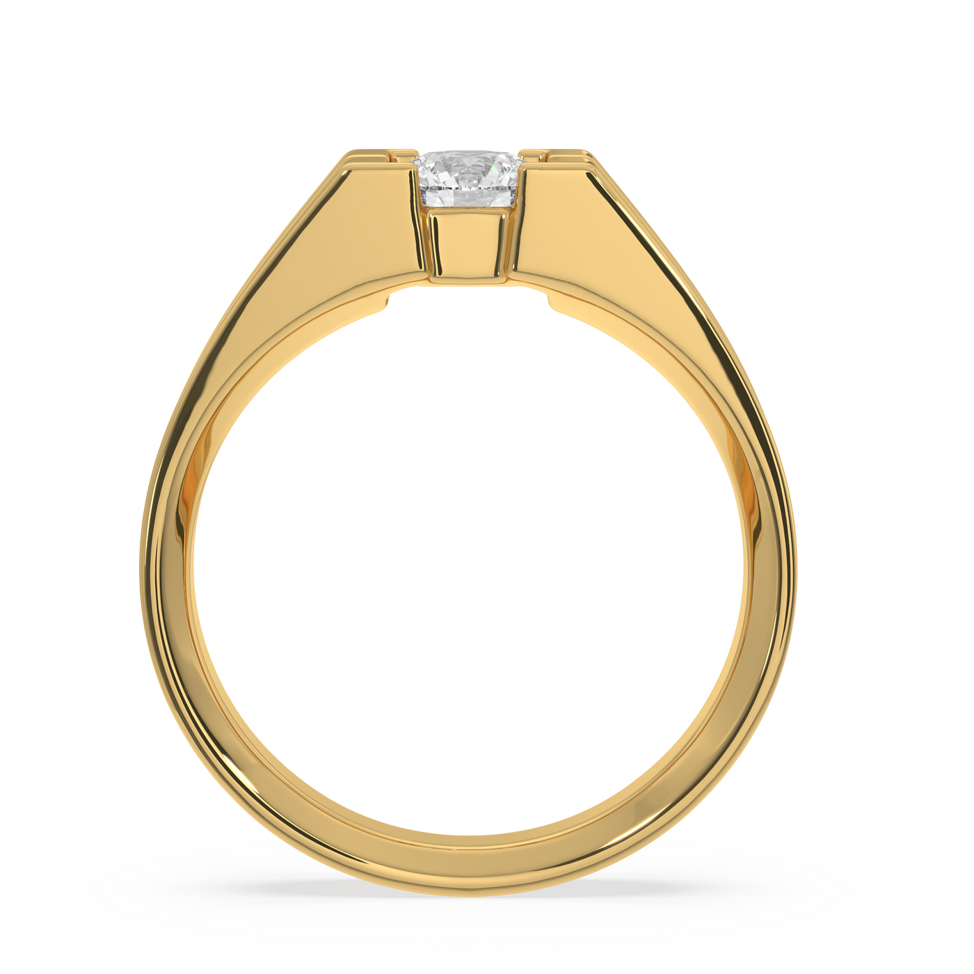 SY Men's Ring in Gold, Channel-Setting