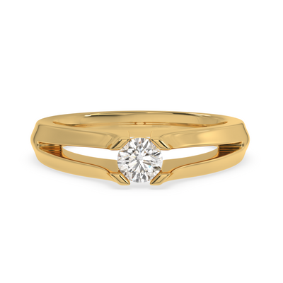 SY Women's Ring in Gold, Dainty Solitaire