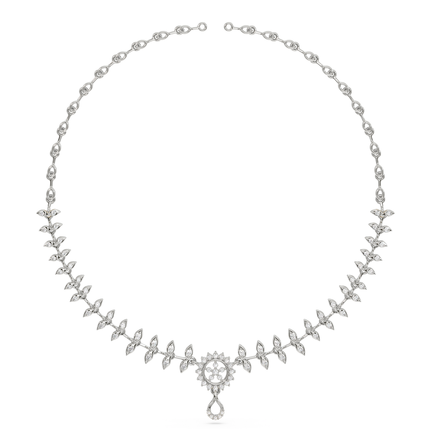 SY Women's Necklace in Platinum, Aristocratic Splendor