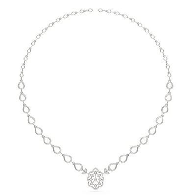 SY Women's Necklace in Platinum, Majestic Brilliance