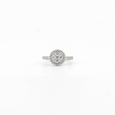 Sunshine Cluster Solitaire Ring